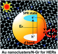 Graphical abstract: Plasmonic Au nanoclusters dispersed in nitrogen-doped graphene as a robust photocatalyst for light-to-hydrogen conversion