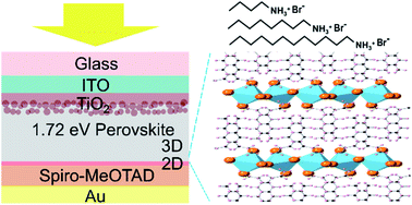 Graphical abstract: Efficient and stable wide bandgap perovskite solar cells through surface passivation with long alkyl chain organic cations