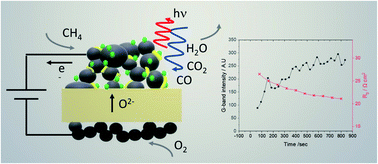 Graphical abstract: Operando characterization of metallic and bimetallic electrocatalysts for SOFC fuel electrodes operating under internal methane reforming conditions