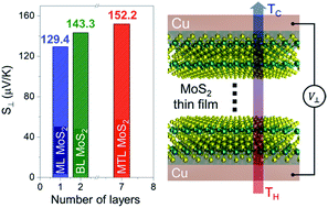 Graphical abstract: Layer dependence of out-of-plane electrical conductivity and Seebeck coefficient in continuous mono- to multilayer MoS2 films