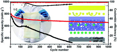 Graphical abstract: Ion-selective aramid nanofiber-based Janus separators fabricated by a dry-wet phase inversion approach for lithium–sulfur batteries