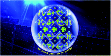Graphical abstract: Regulating the phase stability and bandgap of quasi-2D Dion–Jacobson CsSnI3 perovskite via intercalating organic cations