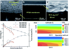 Graphical abstract: A modeling study of PEM fuel cells with novel catalyst monolayers under low platinum loading