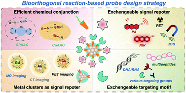 Graphical abstract: Bioorthogonal chemistry in metal clusters: a general strategy for the construction of multifunctional probes for bioimaging in living cells and in vivo