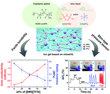 Graphical abstract: Correlation between ion gel characteristics and performance of ionic pressure sensors