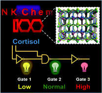 Graphical abstract: A high sensitivity luminescent sensor for the stress biomarker cortisol using four-fold interpenetrated europium–organic frameworks integrated with logic gates