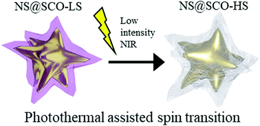Graphical abstract: Plasmon-assisted spin transition in gold nanostar@spin crossover heterostructures