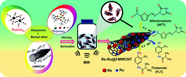 Graphical abstract: Ultrafine rhenium–ruthenium nanoparticles decorated on functionalized carbon nanotubes for the simultaneous determination of antibiotic (nitrofurantoin) and anti-testosterone (flutamide) drugs