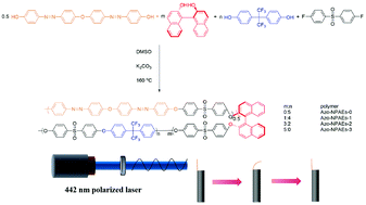 Graphical abstract: Fast and self-recoverable photoinduced deformation behavior of azobenzene-containing poly(arylene ether)s with binaphthalene groups