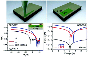 Graphical abstract: Directly written DPP-DTT/SrTiO3 organic/inorganic heterojunctions for anisotropic self-powered photodetectors