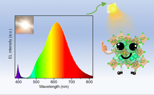 Graphical abstract: Achieving a near-unity quantum yield from yellow emitting metal halide double perovskites toward human-centric warm white LED lighting