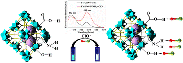 Graphical abstract: Dual-emissive EY/UiO-66-NH2 as a ratiometric probe for turn-on sensing and cell imaging of hypochlorite