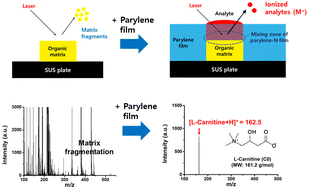 Graphical abstract: Simultaneous analysis of acylcarnitines using MALDI-TOF mass spectrometry based on a parylene matrix chip