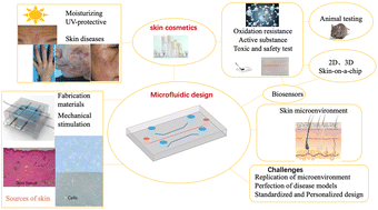 Graphical abstract: Advancements in microfluidics for skin cosmetic screening