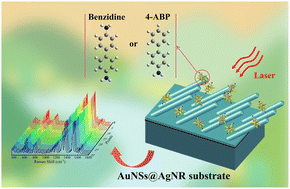 Graphical abstract: Highly sensitive AuNSs@AgNR SERS substrates for rapid determination of aromatic amines