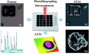 Graphical abstract: Linking the physical and chemical characteristics of single small microplastics or nanoplastics via photolithographic silicon substrates