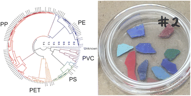 Graphical abstract: Screening of polymer types and chemical weathering in macro- and meso-plastics found on lake and river beaches using a combined chemometric approach