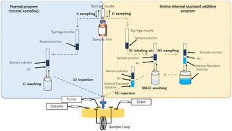 Graphical abstract: An online internal standard technique for high-performance liquid chromatography-inductively coupled plasma mass spectrometry (HPLC-ICP-MS)