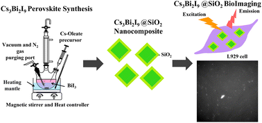 Graphical abstract: Growth optimization of single-phase novel colloidal perovskite Cs3Bi2I9 nanocrystals and Cs3Bi2I9@SiO2 core–shell nanocomposites for bio-medical application