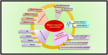 Graphical abstract: Nanoparticle-mediated stimulus-responsive antibacterial therapy