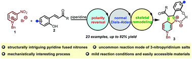 Graphical abstract: A combination of polarity reversal, Diels–Alder cycloaddition and skeletal remodeling to access pyridine-fused nitrones
