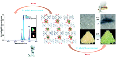 Graphical abstract: A photochromic and scintillation Eu-MOF with visual X-ray detection in bright and dark environments