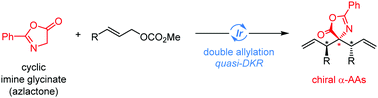 Graphical abstract: Iridium-catalyzed asymmetric double allylic alkylation of azlactone: efficient access to chiral α-amino acid derivatives