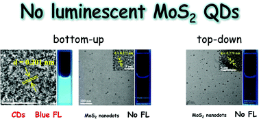 Graphical abstract: False luminescence of molybdenum disulfide quantum dots from carbon dots