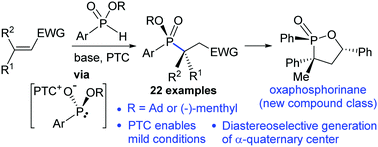 Graphical abstract: Diastereoselective additions of H-phosphinates to alkenyl ketones under phase-transfer conditions