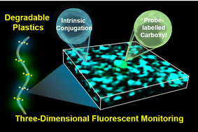 Graphical abstract: Fluorescence monitoring of the degradation evolution of aliphatic polyesters