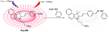 Graphical abstract: A colorimetric and fluorometric probe for phenylhydrazine and its application in real samples