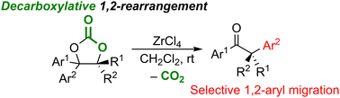 Graphical abstract: Decarboxylative 1,2-rearrangement of cyclic carbonates promoted by Lewis acid