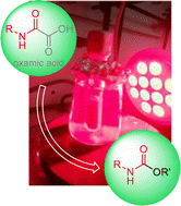 Graphical abstract: Photocatalyzed decarboxylation of oxamic acids under near-infrared conditions