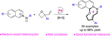 Graphical abstract: Construction of nine-membered N,N,O-heterocycles via Pd-catalyzed [6+3] dipolar cycloaddition