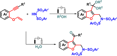 Graphical abstract: Electrochemical selective annulative amino-ketalization and amino-oxygenation of 1,6-enynes