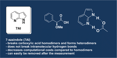 Graphical abstract: 7-Azaindole breaks carboxylic acid dimers and simplifies VCD spectra analyses of natural products