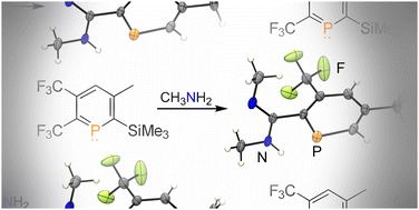 Graphical abstract: Triple dehydrofluorination as a route to amidine-functionalized, aromatic phosphorus heterocycles