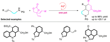 Graphical abstract: Construction of diverse polycyclic N-heterocycles via cascade allylic amination/Diels–Alder reaction