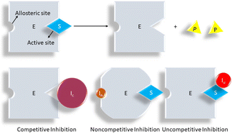 Graphical abstract: Design and construction of competitive, noncompetitive and uncompetitive nano inhibitors of enzymes