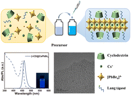Graphical abstract: Supermolecule-assisted synthesis of perovskite nanorods with high PLQY for standard blue emission