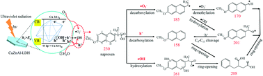 Graphical abstract: Photodegradation of naproxen using CuZnAl-layered double hydroxides as photocatalysts