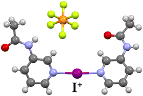 Graphical abstract: The solid-state hierarchy and iodination potential of [bis(3-acetaminopyridine)iodine(i)]PF6