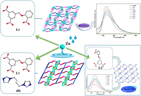 Graphical abstract: Three new Zn(ii) coordination polymers for highly selective and sensitive detection of Fe3+