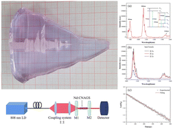 Graphical abstract: Growth, thermal and spectral properties, and laser performance of Nd3+:CNAGS crystal