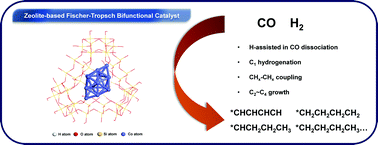 Graphical abstract: Insights into the mechanism of carbon chain growth on zeolite-based Fischer–Tropsch Co/Y catalysts