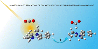 Graphical abstract: Light-driven reduction of CO2: thermodynamics and kinetics of hydride transfer reactions in benzimidazoline derivatives