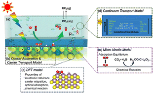 Graphical abstract: A multi-process model for the photocatalytic reduction of CO2