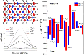 Graphical abstract: Two-dimensional MX2Y4 systems: ultrahigh carrier transport and excellent hydrogen evolution reaction performances