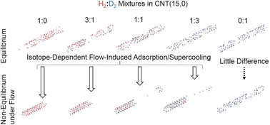 Graphical abstract: Anomalously supercooled H2–D2 mixtures flowing inside a carbon nano tube