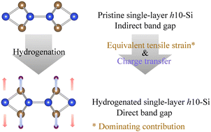 Graphical abstract: Theoretical investigation of the role of hydrogenation-induced strain in single-layer h10-Si